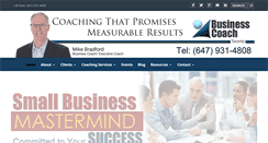 Desktop Screenshot of businesscoachtoronto.ca