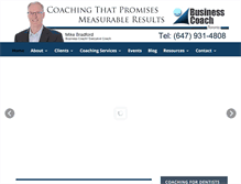 Tablet Screenshot of businesscoachtoronto.ca